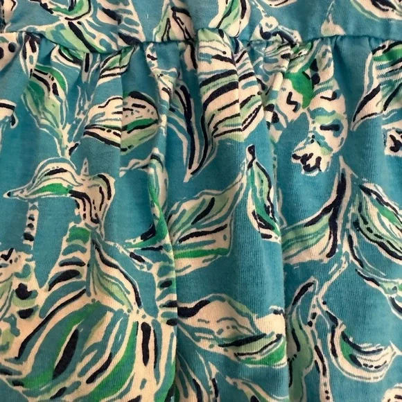 Lilly Pulitzer Loran Dress Outta Line Turquoise Oasis (104) - Picture 7 of 7